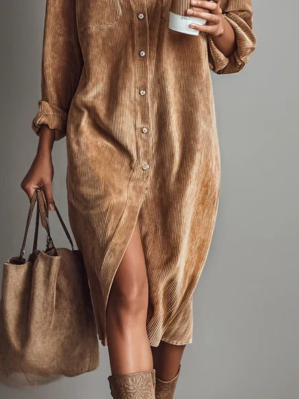 Kiara | Midikleid mit Knöpfen und Taschen