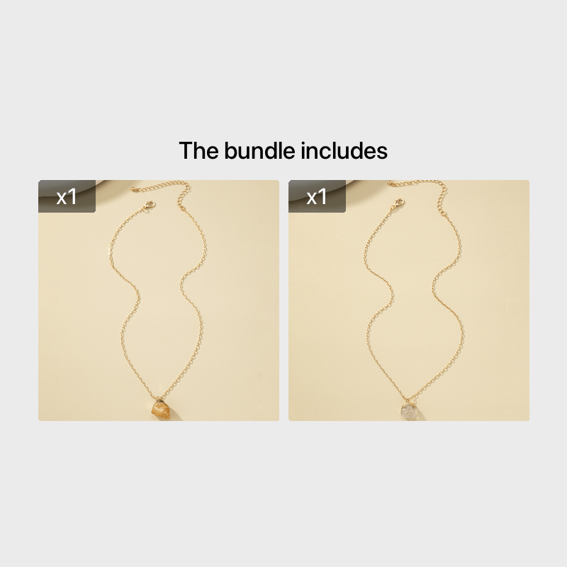 Taria | Minimalistische Halskette mit unregelmäßigem Anhänger aus 14K Gold