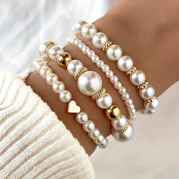 Charlotte | Set aus 4 Perlenarmbändern