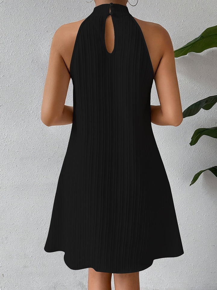 Alora | Kurzes Bohemian-Kleid mit Trägern und Vertikalen Streifen