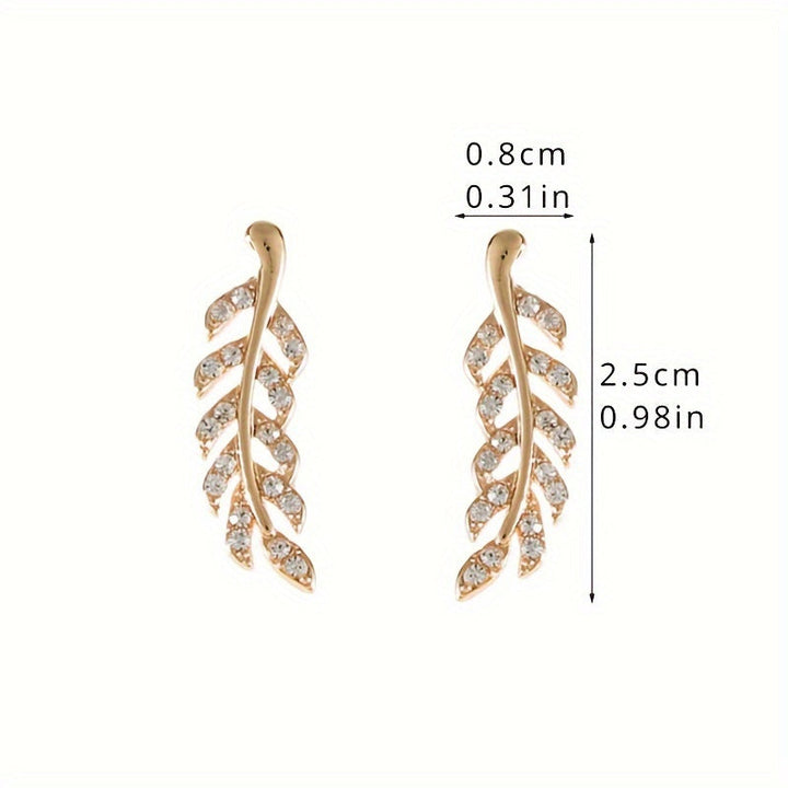 Hensleyra | Elegante Blatt-Ohrringe mit Hohldesign und goldener Oberfläche