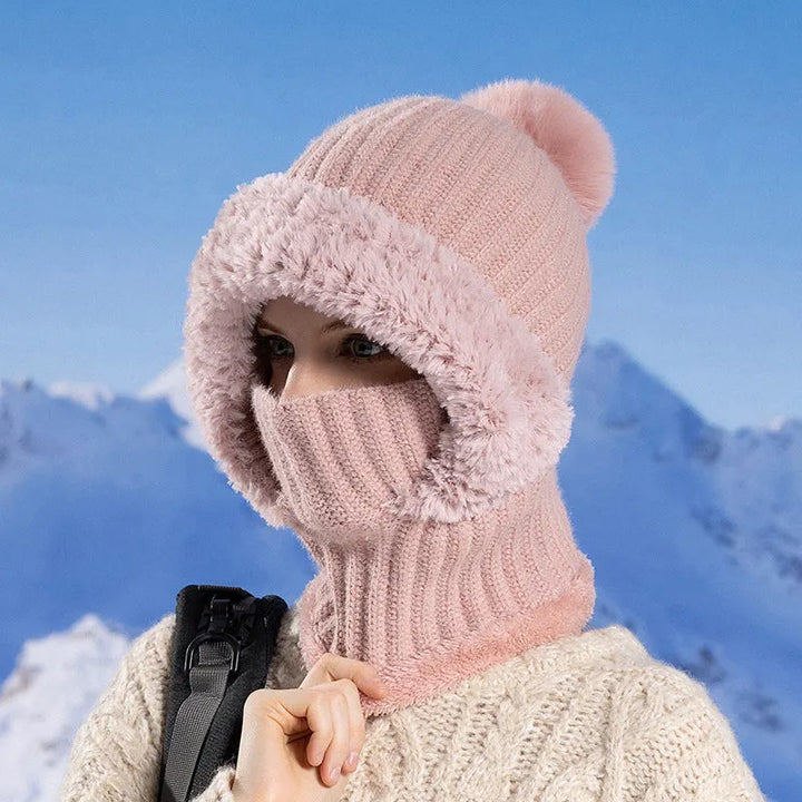 Violettae | Strickmütze mit Fleece-Futter