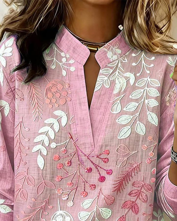 Kenzie | Bluse mit sanftem V-Blumenmuster