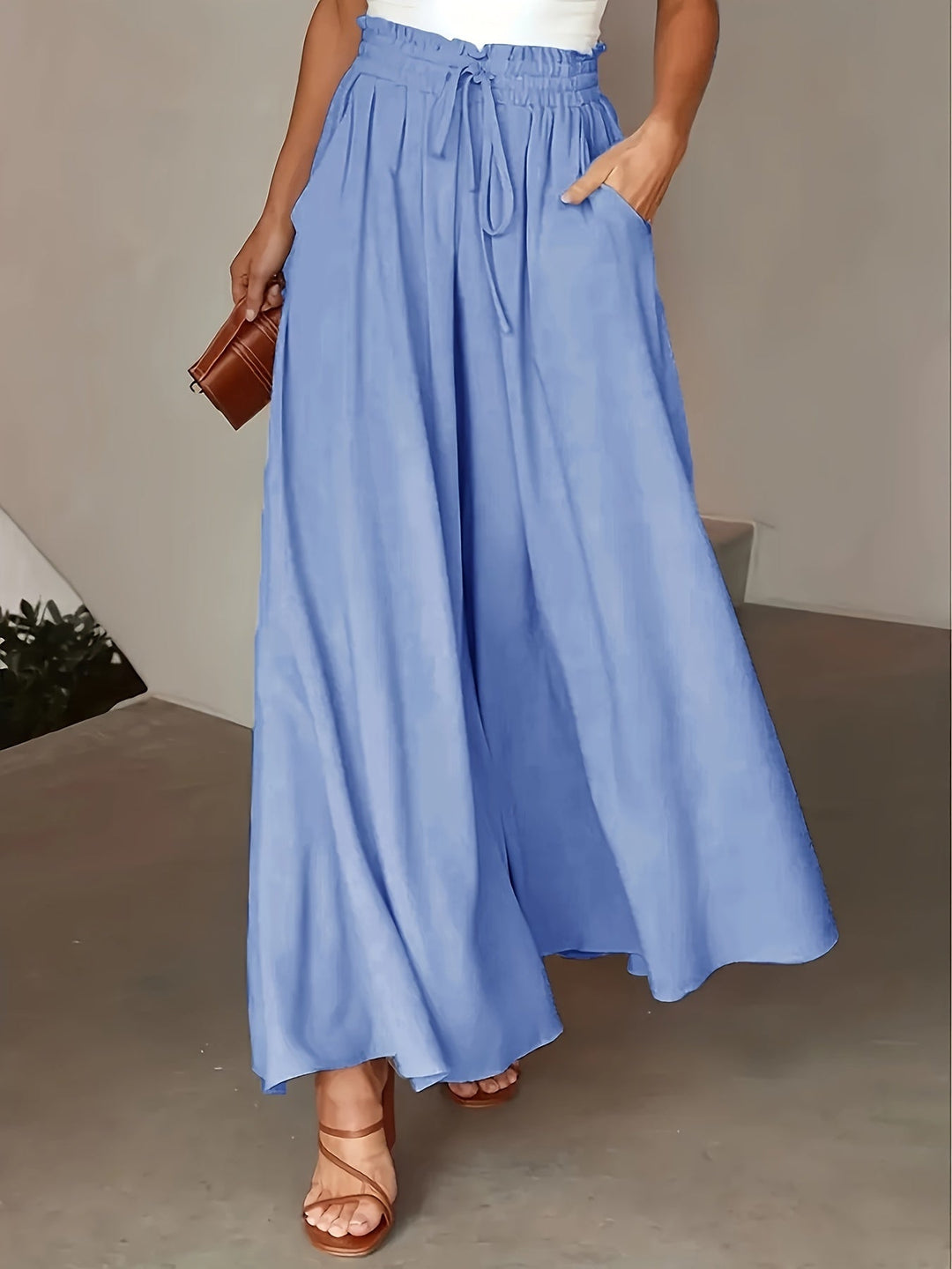 Corae | Weite High-Waist-Hosen mit Kordelzug