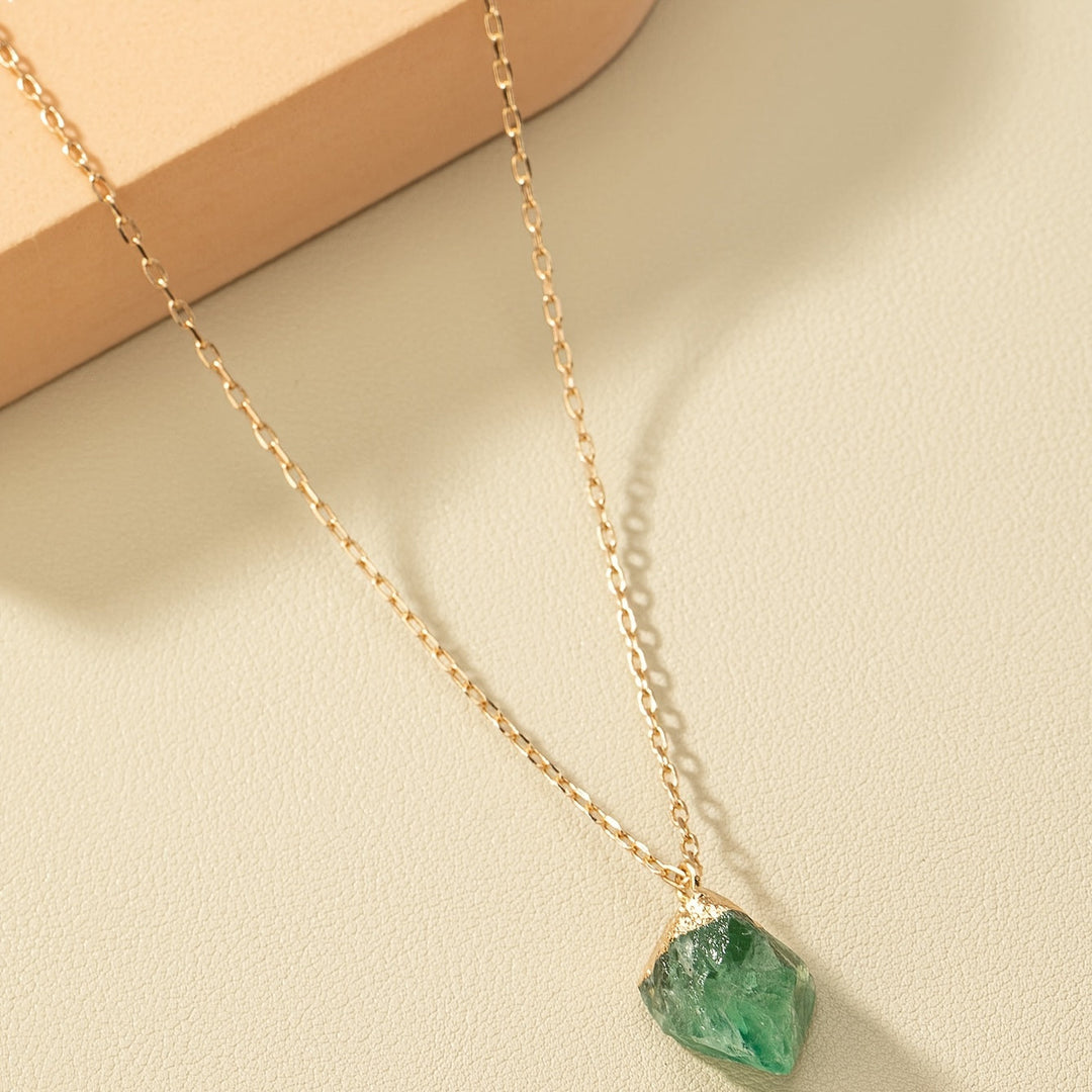 Taria | Minimalistische Halskette mit unregelmäßigem Anhänger aus 14K Gold