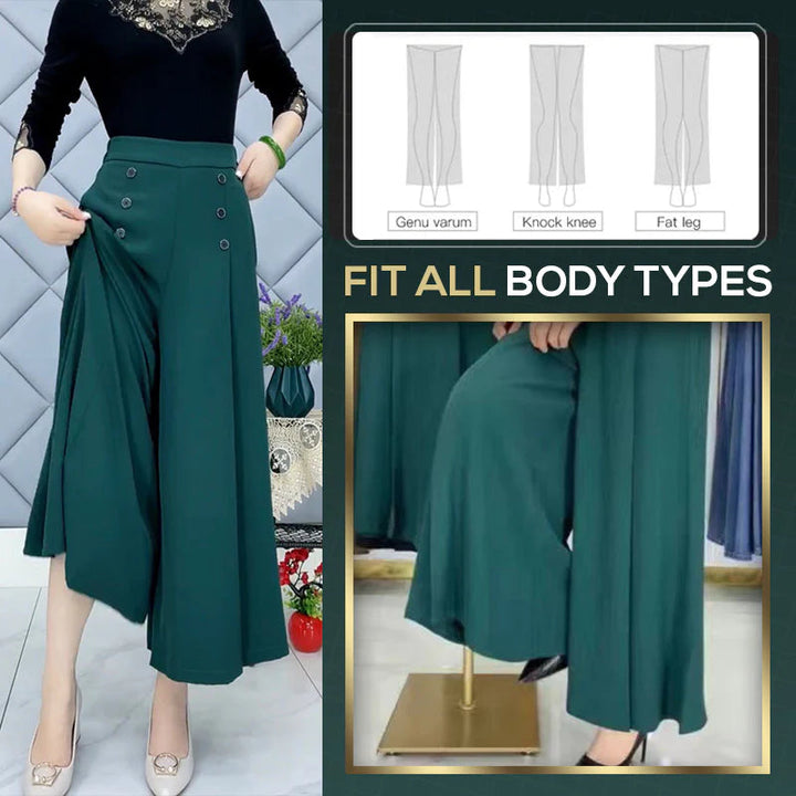 Nell | Elegante plissierte Hosen mit weitem Bein
