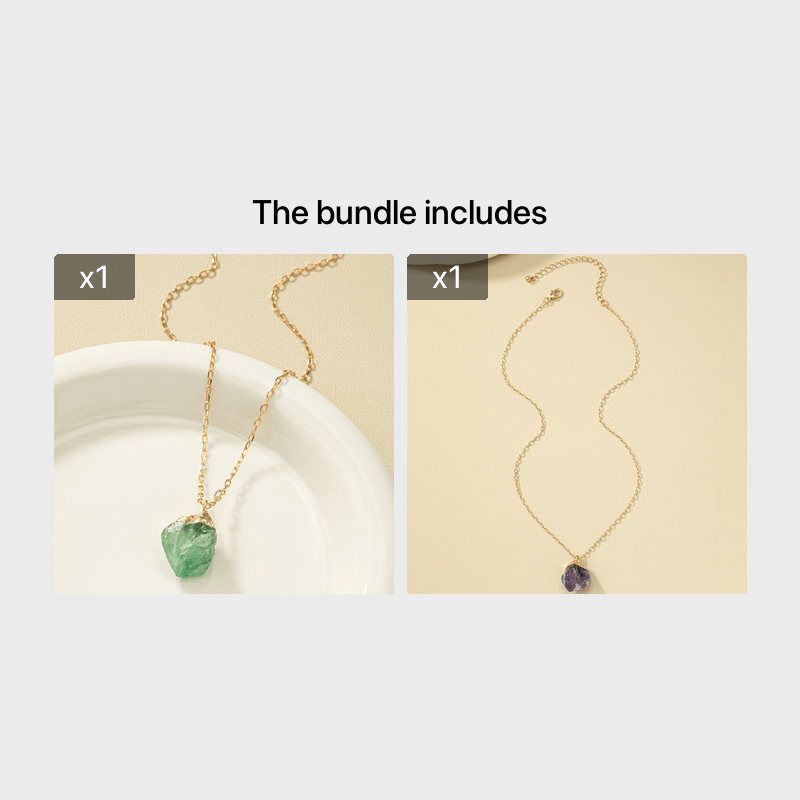 Taria | Minimalistische Halskette mit unregelmäßigem Anhänger aus 14K Gold