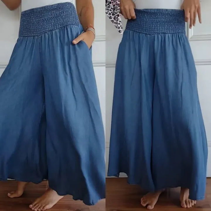 Jocelyn | Weit geschnittene Hose mit gerafftem Bund