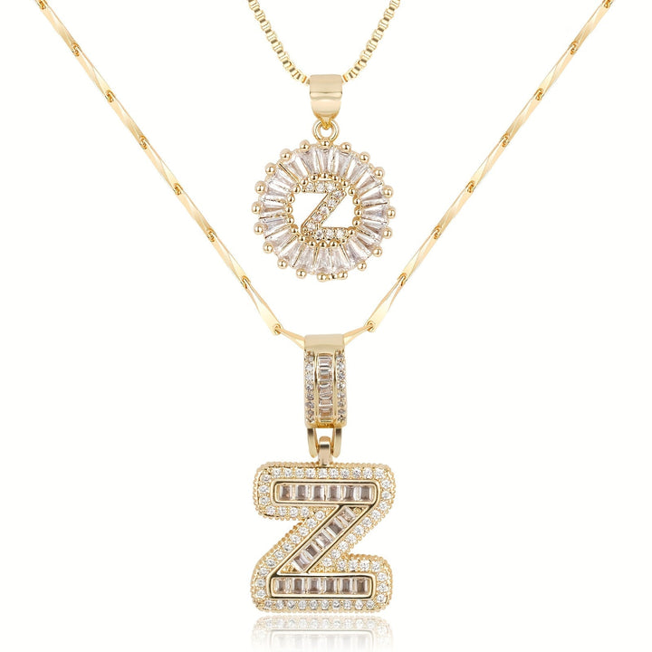 Primrose | Anfangsbuchstaben-Halsketten mit 14k Diamanten (2 Stück)