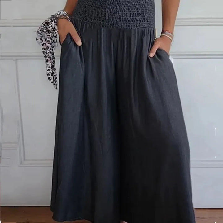 Jocelyn | Weit geschnittene Hose mit gerafftem Bund