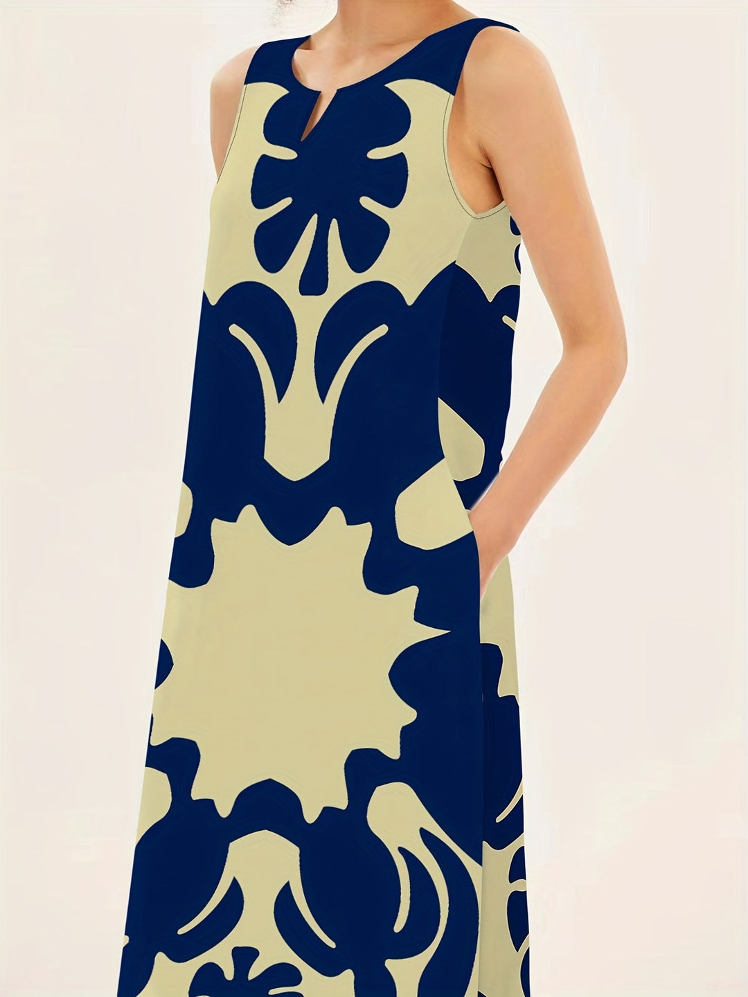 Giana | Bohemian Kleid mit V-Ausschnitt und weitem Schnitt