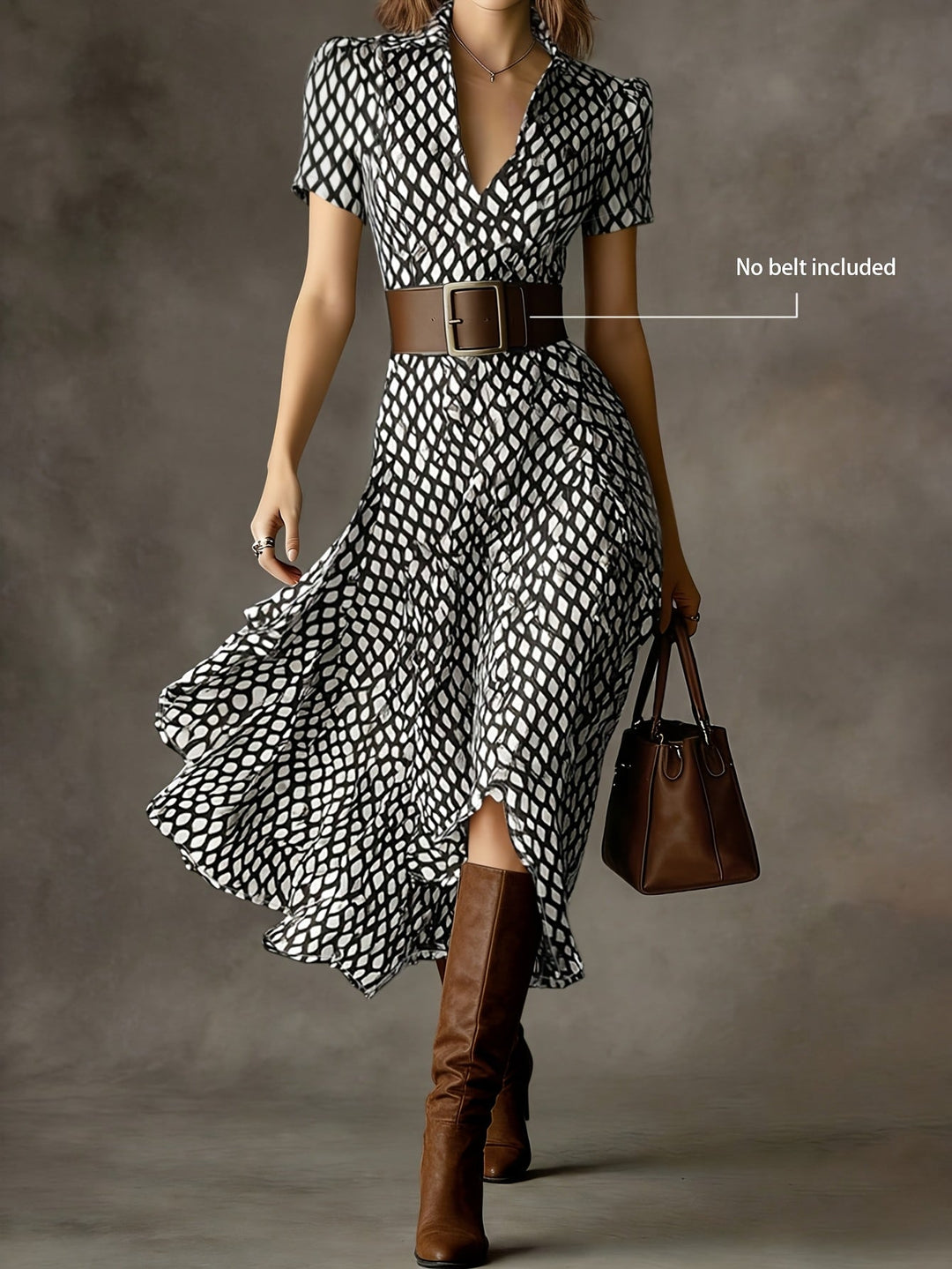 Orly | Midi Kleid mit floralem Design im eleganten Retro-Stil