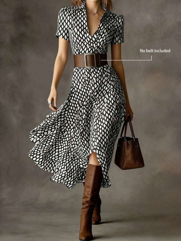 Orly | Midi Kleid mit floralem Design im eleganten Retro-Stil