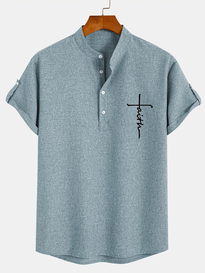 Hayes | Elegante Kurzarmbluse mit Stehkragen