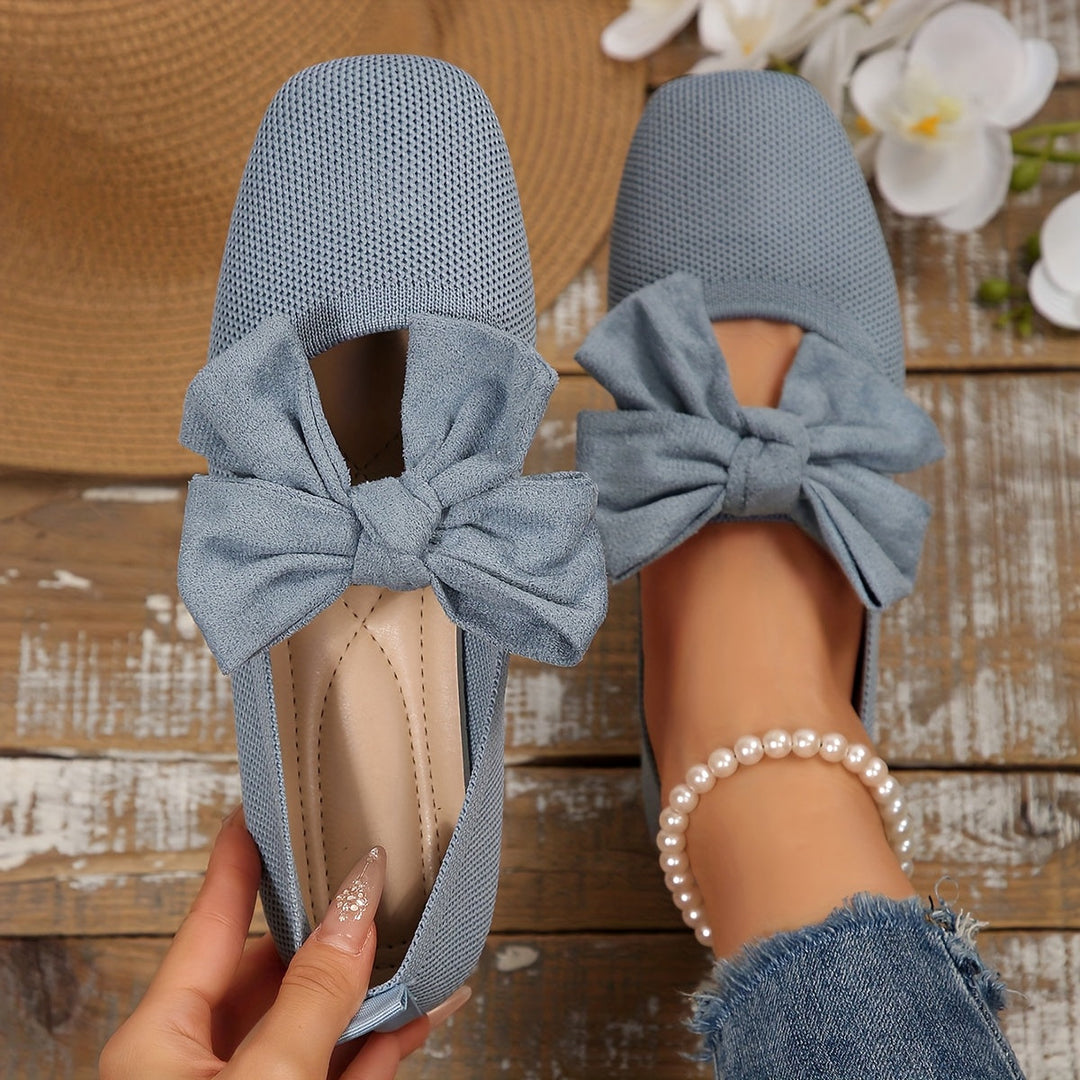 Neria | Atmungsaktive Flache Schuhe für Damen mit Dekorativem Schleifen