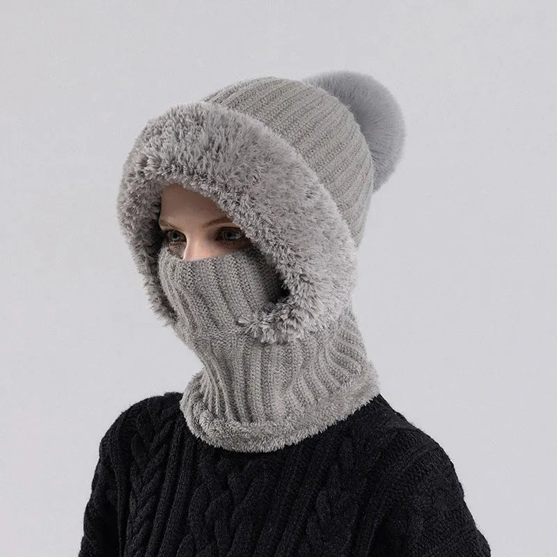 Violettae | Strickmütze mit Fleece-Futter