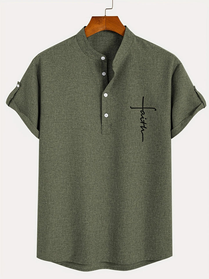 Hayes | Elegante Kurzarmbluse mit Stehkragen