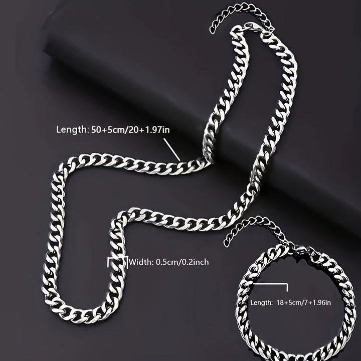 Tennyson | Urban Modern Style Chain Necklace and Bracelet Set