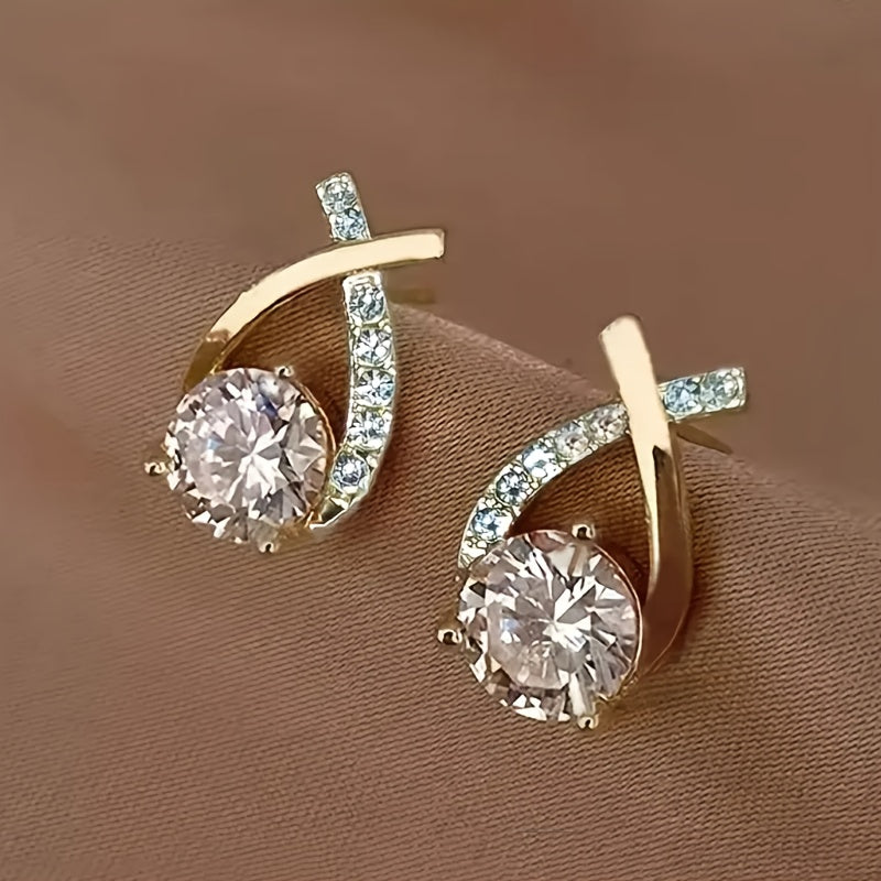 Xara | Elegante Kreuzohrringe für den täglichen Gebrauch