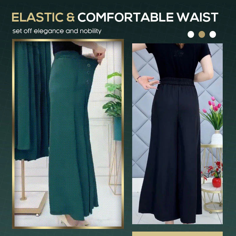 Nell | Elegante plissierte Hosen mit weitem Bein