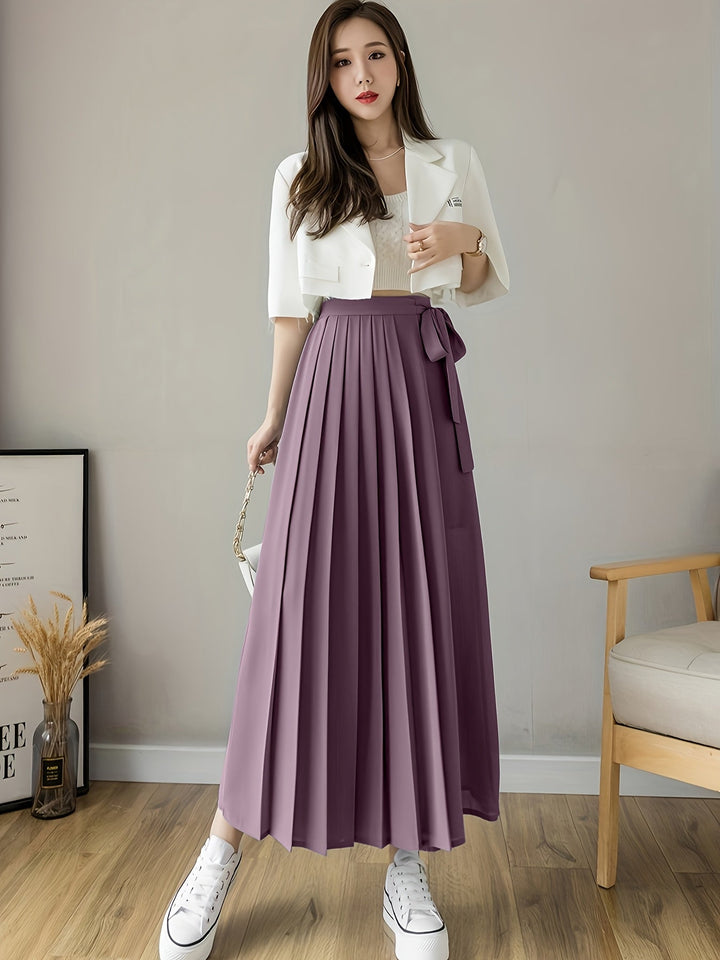 Caexine | Weit geschnittene Hose mit Falten und elegantem Schnitt
