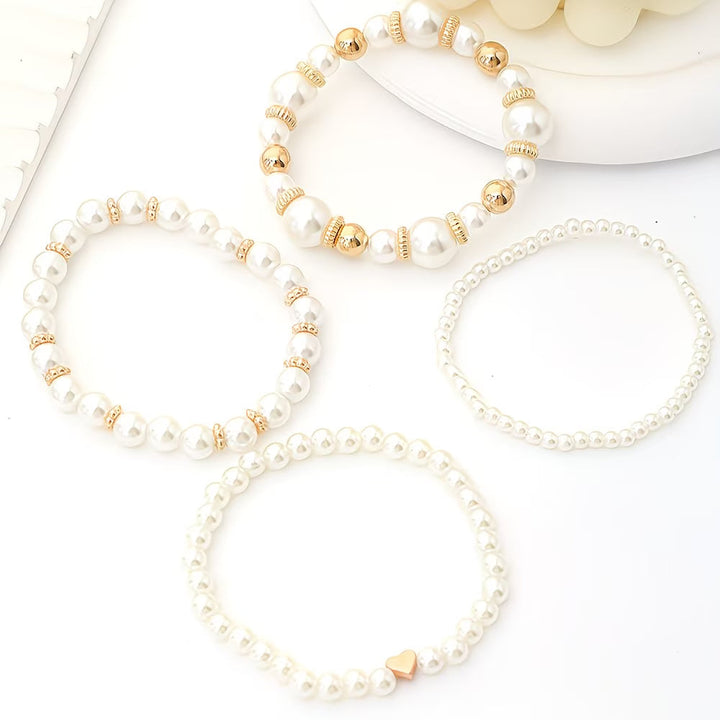 Charlotte | Set aus 4 Perlenarmbändern