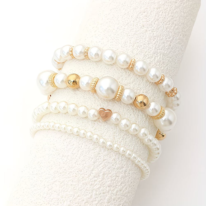 Charlotte | Set aus 4 Perlenarmbändern
