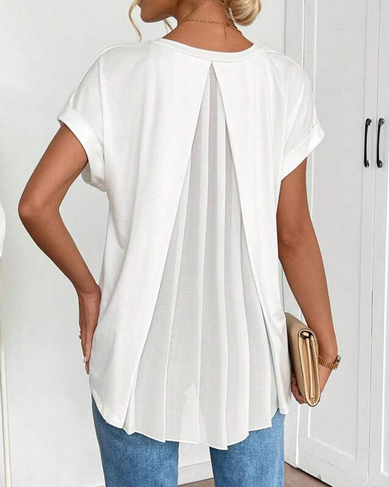 Ciela | Leichte plissierte Bluse mit fließendem Fall