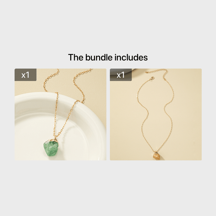 Taria | Minimalistische Halskette mit unregelmäßigem Anhänger aus 14K Gold