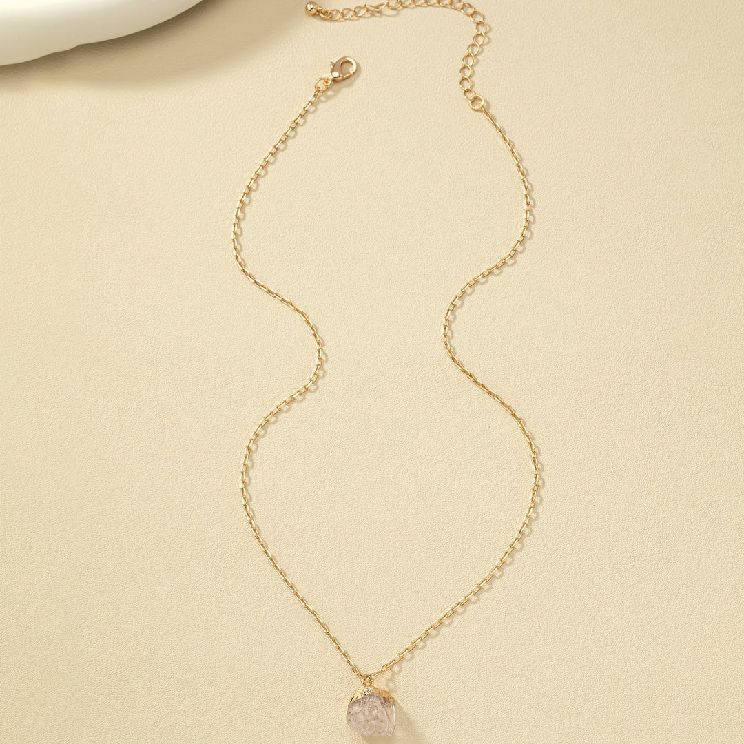 Taria | Minimalistische Halskette mit unregelmäßigem Anhänger aus 14K Gold
