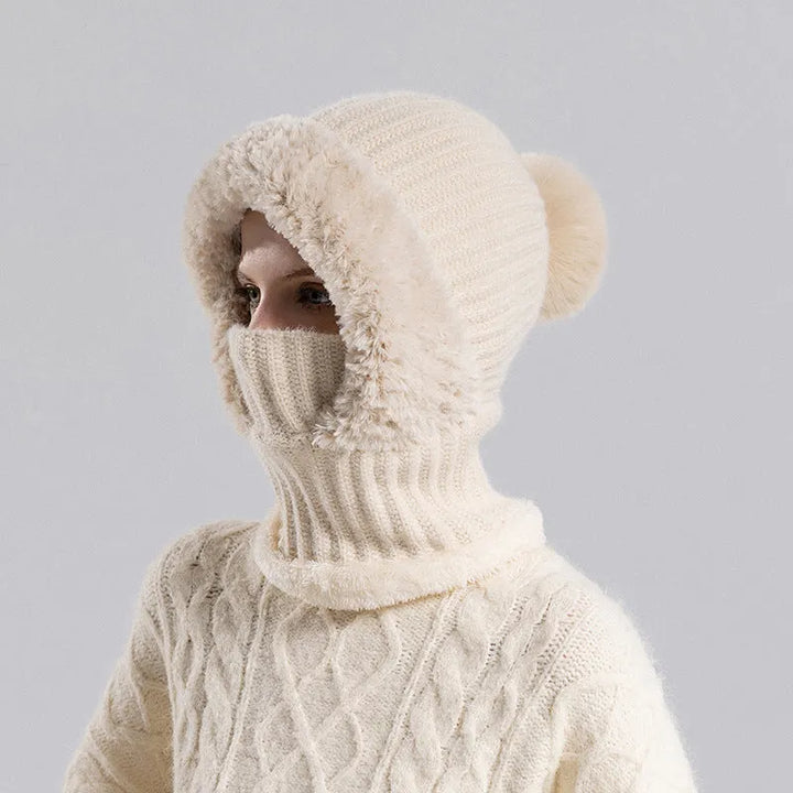 Violettae | Strickmütze mit Fleece-Futter