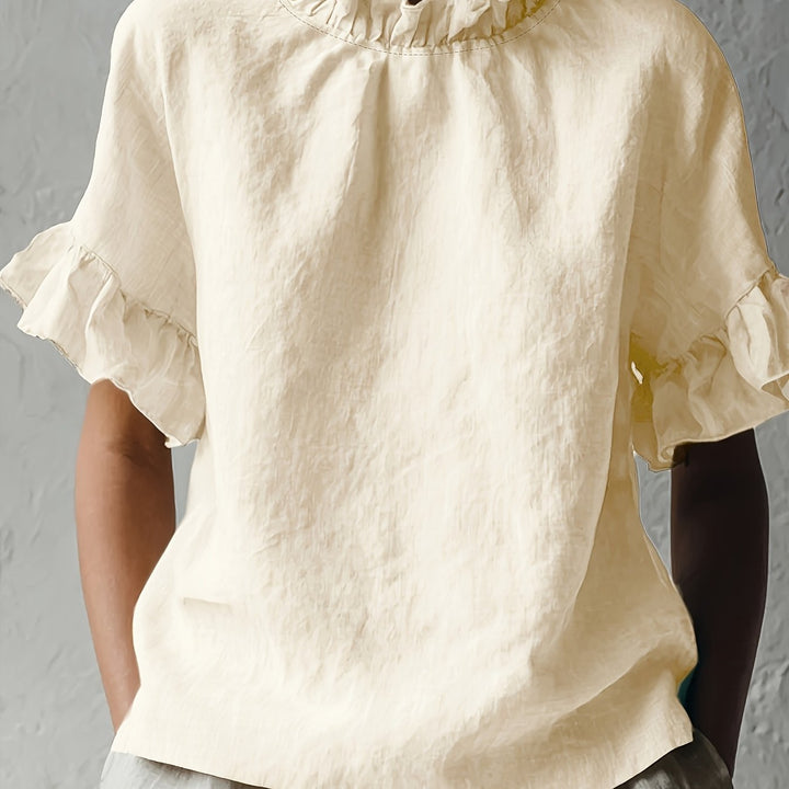 Yuna | Schlichte Casual-Bluse mit Elegantem Kragen