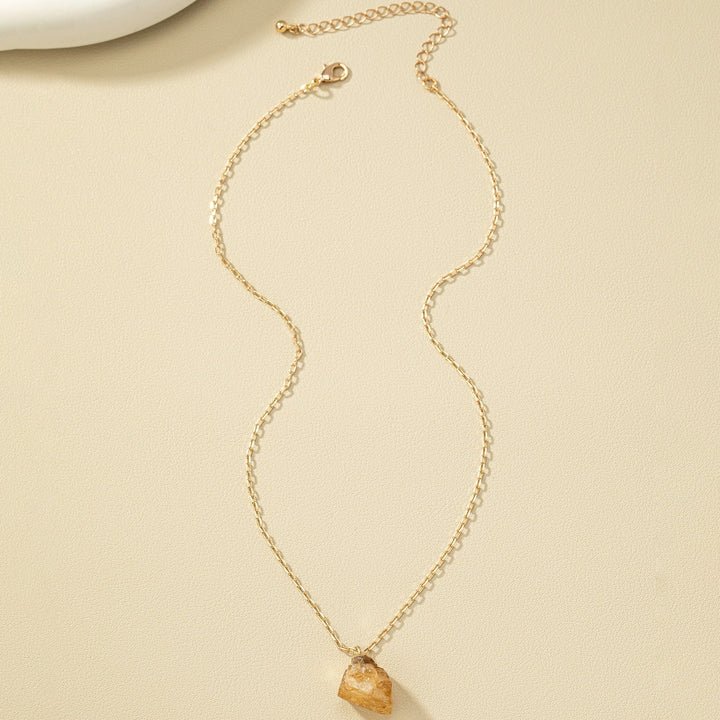 Taria | Minimalistische Halskette mit unregelmäßigem Anhänger aus 14K Gold
