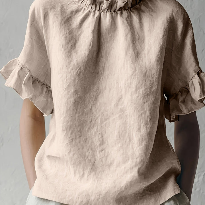 Yuna | Schlichte Casual-Bluse mit Elegantem Kragen