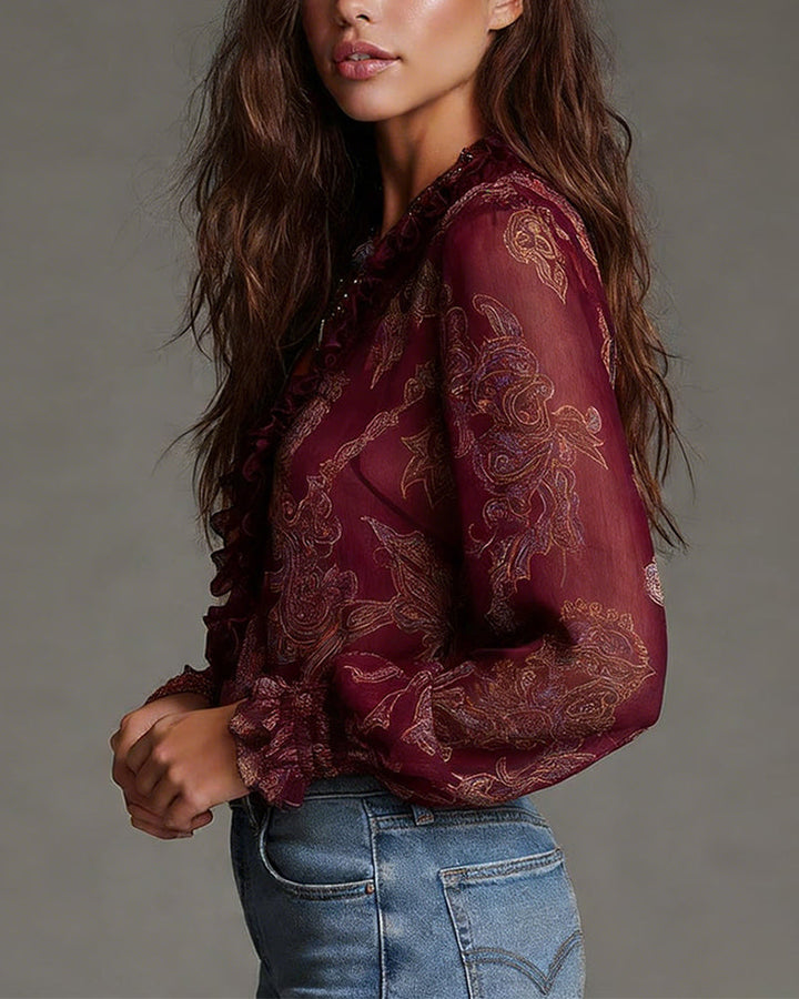 Arden | Elegante Bluse mit halbem Reißverschluss und modernem Schnitt