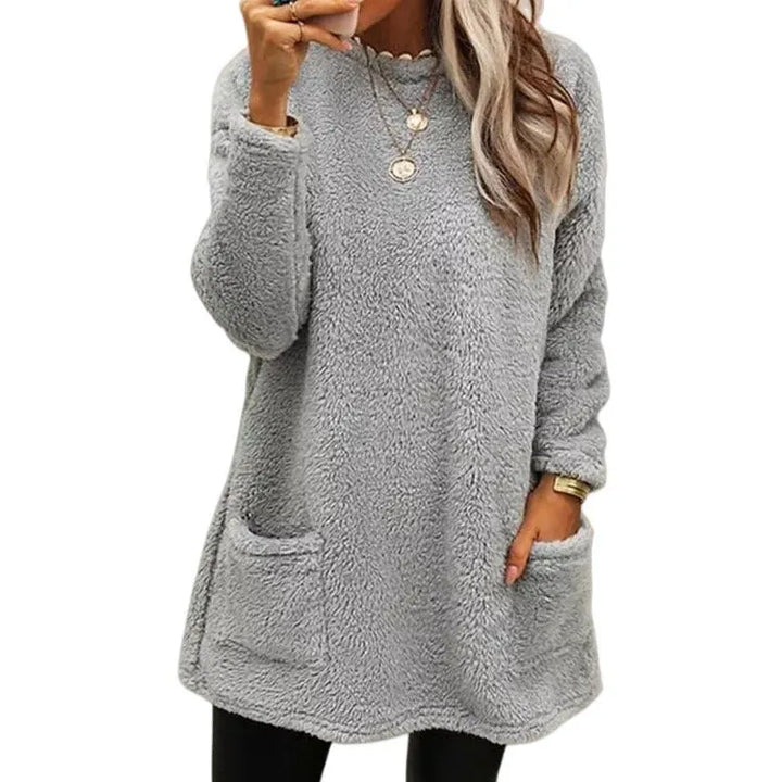 Eliana | Warmer Fleece-Pullover mit Taschen