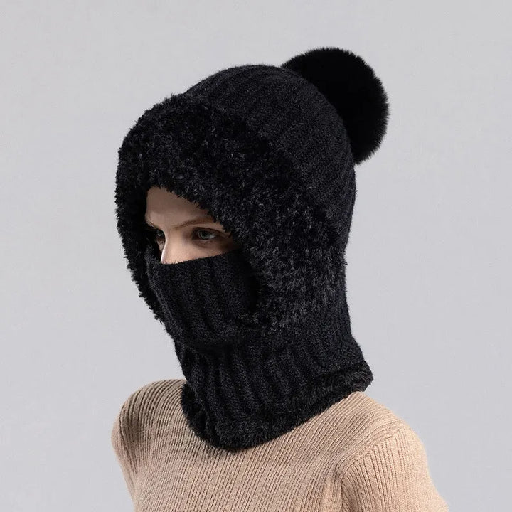 Violettae | Strickmütze mit Fleece-Futter