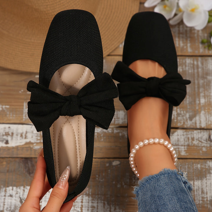 Neria | Atmungsaktive Flache Schuhe für Damen mit Dekorativem Schleifen