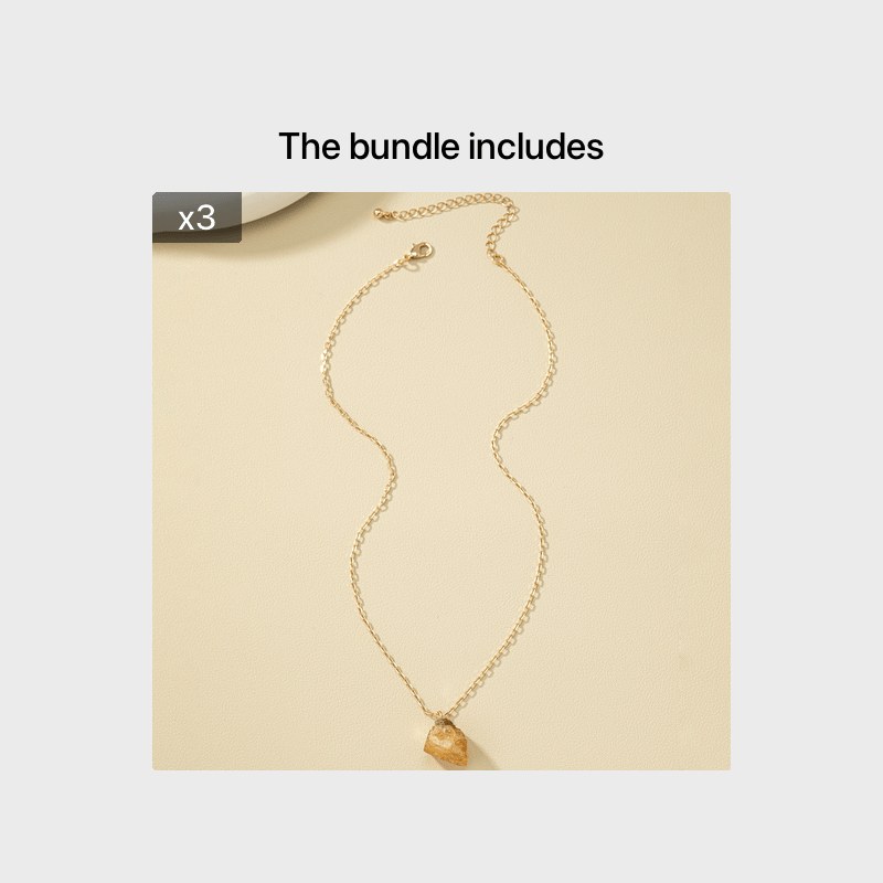 Taria | Minimalistische Halskette mit unregelmäßigem Anhänger aus 14K Gold