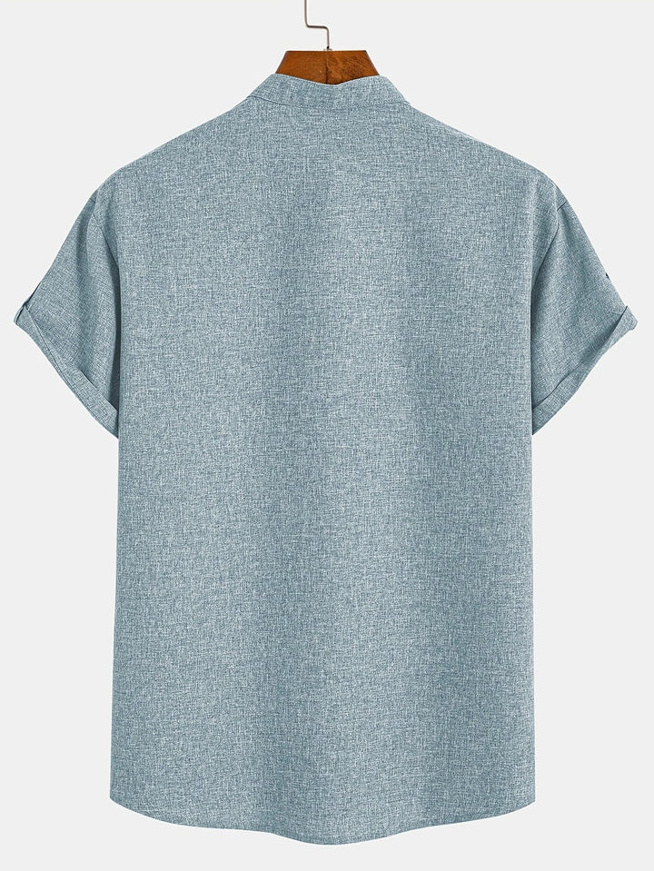 Hayes | Elegante Kurzarmbluse mit Stehkragen