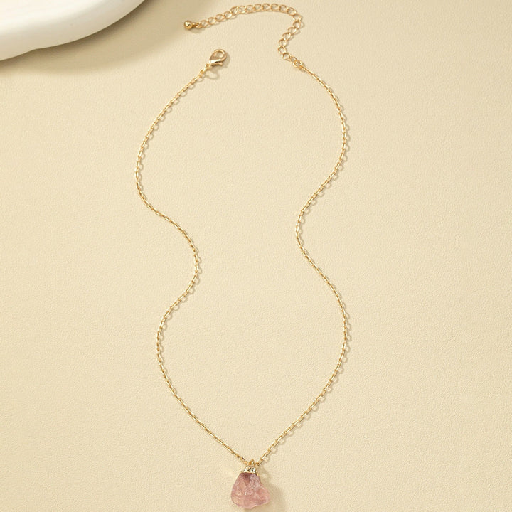 Taria | Minimalistische Halskette mit unregelmäßigem Anhänger aus 14K Gold