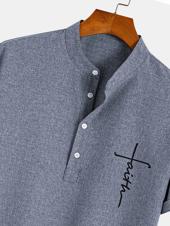 Hayes | Elegante Kurzarmbluse mit Stehkragen