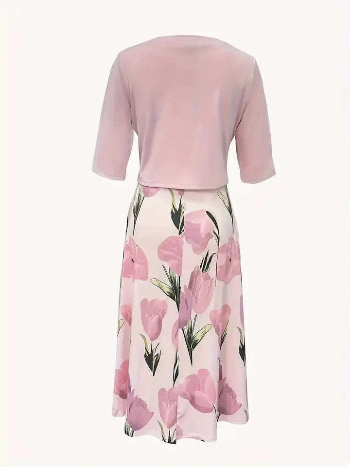 Greyra | Elegantes Zweiteiliges Set mit Blumen