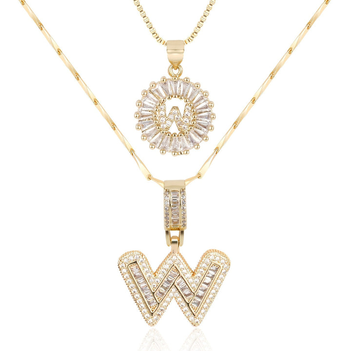 Primrose | Anfangsbuchstaben-Halsketten mit 14k Diamanten (2 Stück)