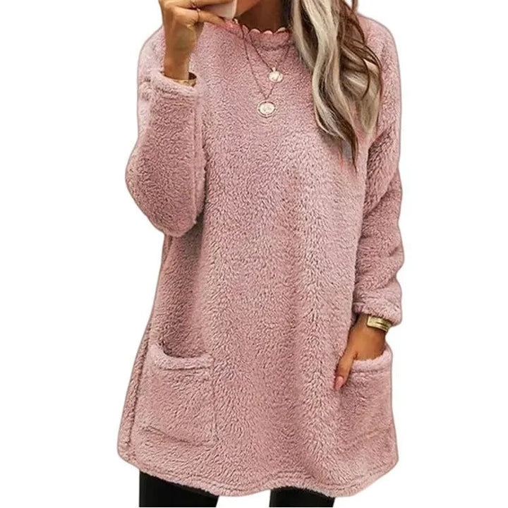 Eliana | Warmer Fleece-Pullover mit Taschen
