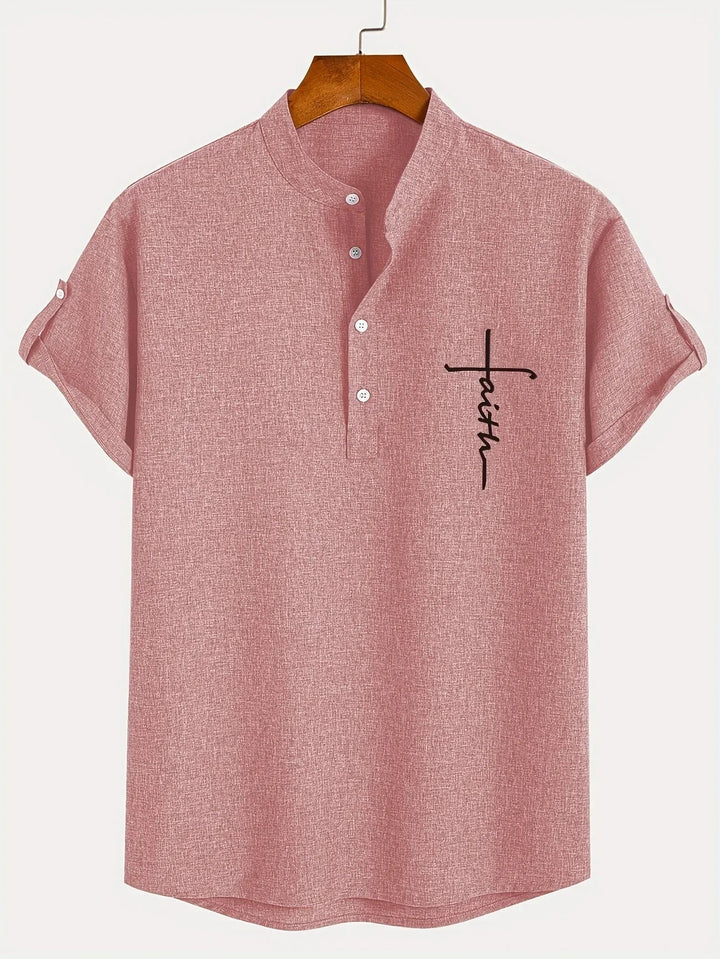 Hayes | Elegante Kurzarmbluse mit Stehkragen