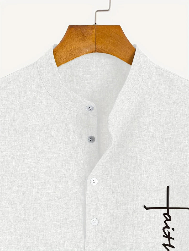 Hayes | Elegante Kurzarmbluse mit Stehkragen