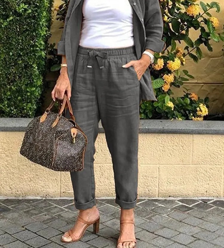 Abigail | Leinen- und Baumwollset mit Hemd und Hose
