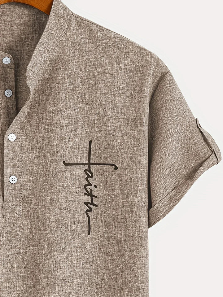 Hayes | Elegante Kurzarmbluse mit Stehkragen