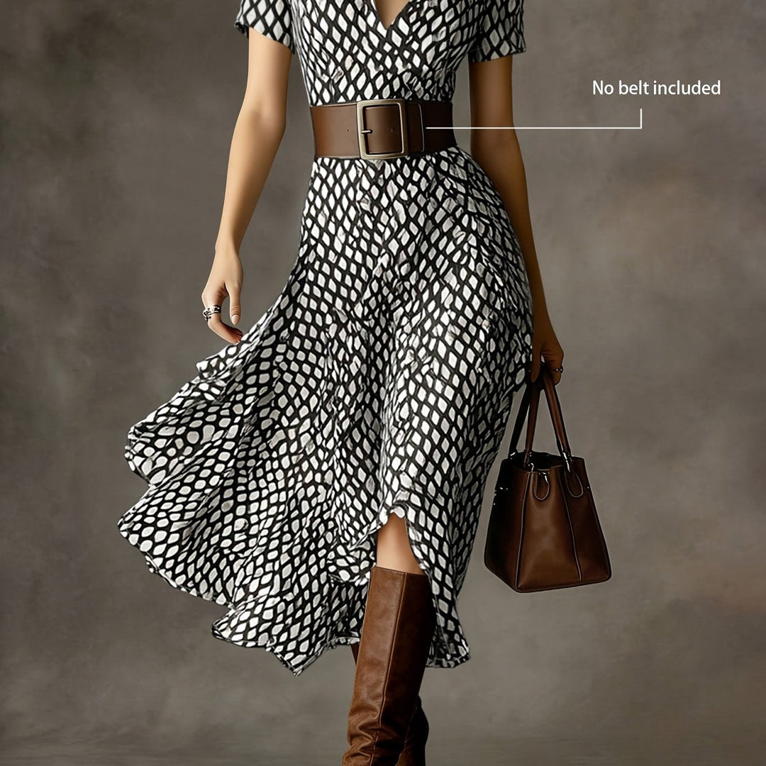 Orly | Midi Kleid mit floralem Design im eleganten Retro-Stil